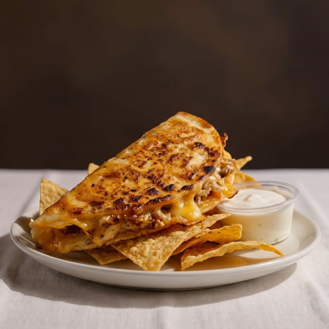 Hot Sauce Chicken Quesadilla.